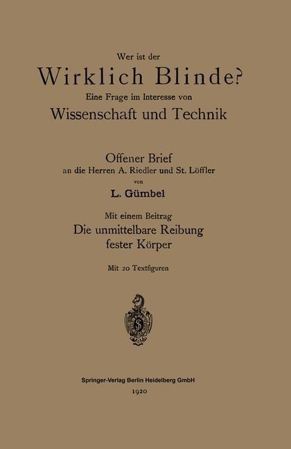 Wer ist der wirklich Blinde? - L. Gümbel