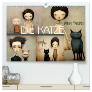 Die Katze - mein Freund (hochwertiger Premium Wandkalender 2026 DIN A2 quer), Kunstdruck in Hochglanz - Erich Krätschmer