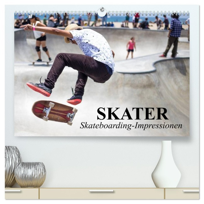 Skater. Skateboarding-Impressionen (hochwertiger Premium Wandkalender 2026 DIN A2 quer), Kunstdruck in Hochglanz - Elisabeth Stanzer