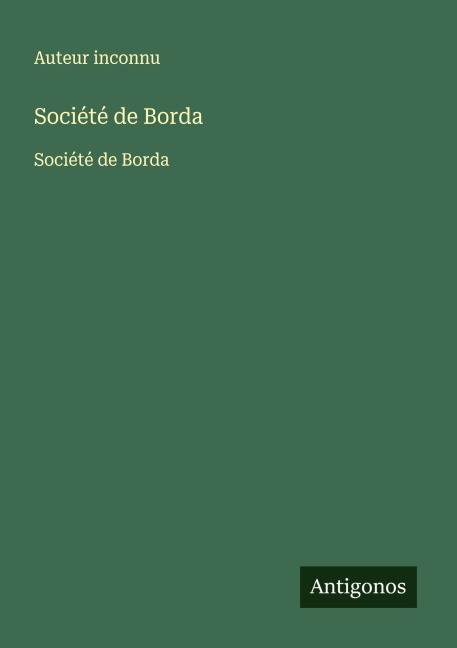 Société de Borda - Auteur Inconnu