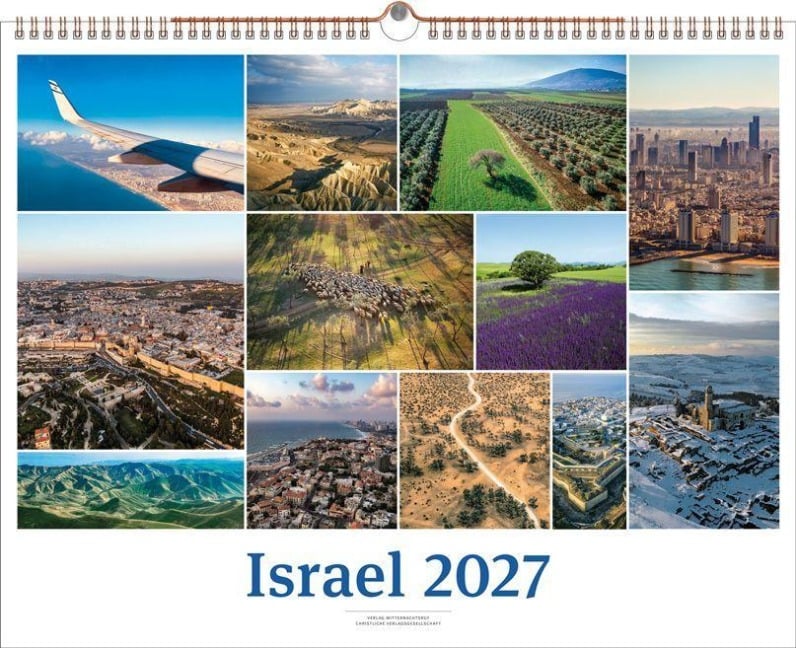 Israelkalender 2027 White Version - 