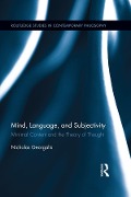 Cover-Bild zum Titel 'Mind, Language and Subjectivity' von 'Nicholas Georgalis'