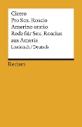 Cover-Bild zum Titel 'Rede für Sextus Roscius aus Ameria' von 'Marcus Tullius Cicero'