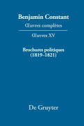 Cover-Bild zum Titel 'Brochures politiques (1819-1821)' von ''