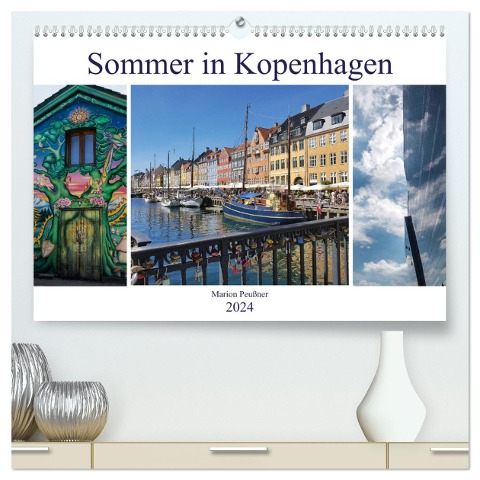 Sommer in Kopenhagen (hochwertiger Premium Wandkalender 2024 DIN A2 quer), Kunstdruck in Hochglanz - Marion Peußner