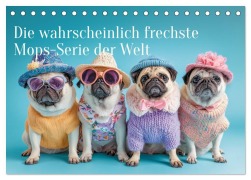 Cover-Bild zum Titel 'Der wahrscheinlich frechste Mops-Serie der Welt (Tischkalender 2027 DIN A5 quer), CALVENDO Monatskalender' von 'Anne Seltmann'