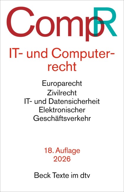 IT- und Computerrecht. CompR - Jochen Schneider