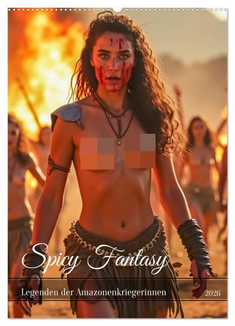 Spicy Fantasy - Legenden der Amazonenkriegerinnen (Wandkalender 2026 DIN A2 hoch), CALVENDO Monatskalender - Sell Pixs:Sell