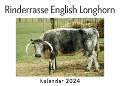 Cover-Bild zum Titel 'Rinderrasse English Longhorn (Wandkalender 2024, Kalender DIN A4 quer, Monatskalender im Querformat mit Kalendarium, Das perfekte Geschenk)' von 'Anna Müller'