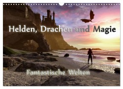 Cover-Bild zum Titel 'Helden, Drachen und Magie (Wandkalender 2026 DIN A3 quer), CALVENDO Monatskalender' von 'Karsten Schröder'