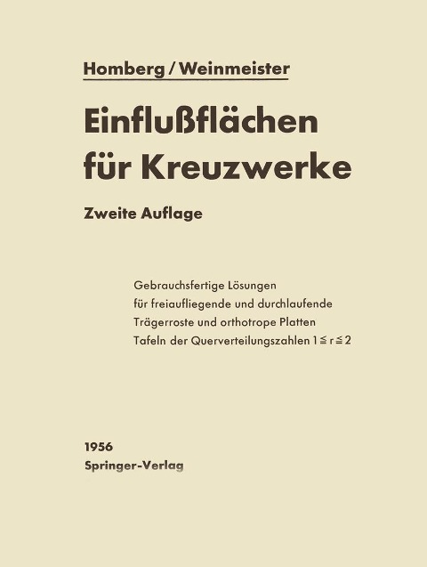Einflußflächen für Kreuzwerke - Hellmut Homberg, Josef Weinmeister