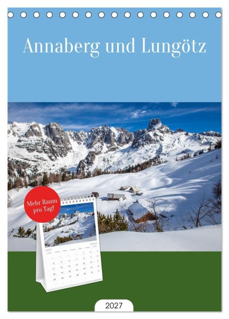 Tischplaner 2027 - Annaberg und Lungötz (A5 Tischkalender zum Aufstellen) CALVENDO - Christa Kramer