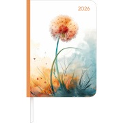 Lady Journal Blowballs 2026 - Pusteblume - Taschenkalender A6 (10,7x15,2 cm) - Weekly - 192 Seiten - Notiz-Buch - Termin-Planer - 