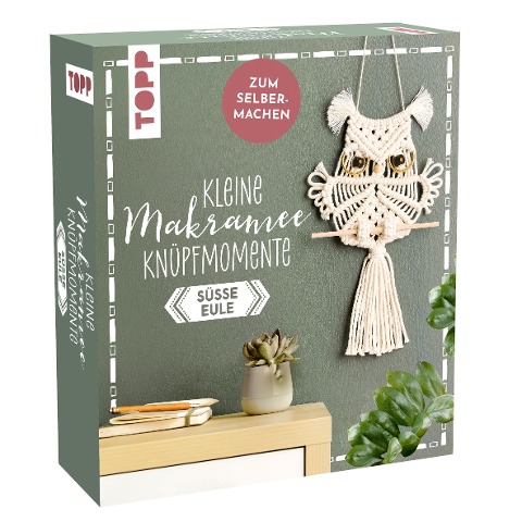 Kleine Knüpfmomente: Makramee-Knüpf-Set - Süße Eule - Carina Walther