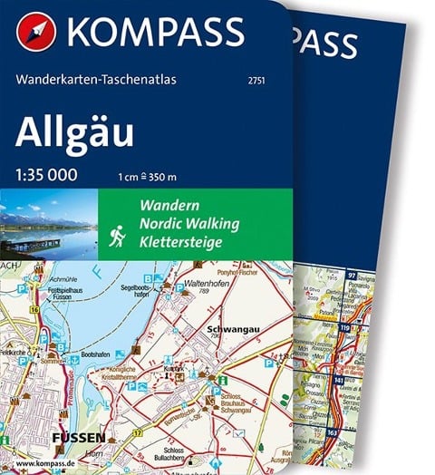 KOMPASS Wanderkarten-Taschenatlas Allgäu 1:35.000 - 