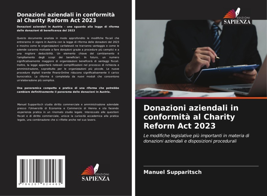 Donazioni aziendali in conformità al Charity Reform Act 2023 - Manuel Supparitsch