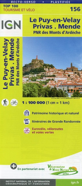 Le Puy-en-Velay.Privas.Mende 1:100 000 - 