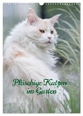 Plüschige Katzen im Garten (Wandkalender 2025 DIN A3 hoch), CALVENDO Monatskalender - Wiebke von der Heyde