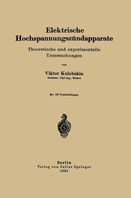 Elektrische Hochspannungszündapparate - Viktor Kulebakin