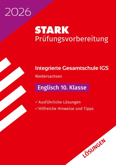 STARK Lösungen zu Englisch 10. Klasse - Integrierte Gesamtschule (IGS) 2026 Niedersachsen - Prüfungsvorbereitung - 