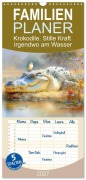 Cover-Bild zum Titel 'Familienplaner 2027 - Krokodile. Stille Kraft irgendwo am Wasser mit 5 Spalten (Wandkalender, 21 x 45 cm) CALVENDO' von 'Rose Hurley'