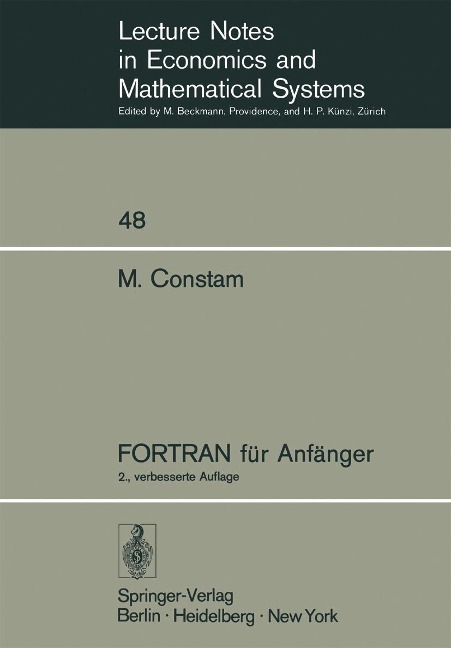 FORTRAN für Anfänger - Martin Constam