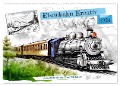 Eisenbahn Kreativ Ausmalkalender und Planer für Kinden (Wandkalender 2024 DIN A2 quer), CALVENDO Monatskalender - Anja Frost