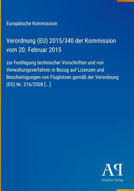 Verordnung (EU) 2015/340 der Kommission vom 20. Februar 2015 - Europäische Kommission