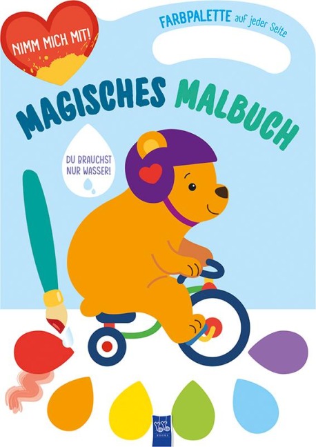 Magisches Malbuch - Cover blau (Bär) - 