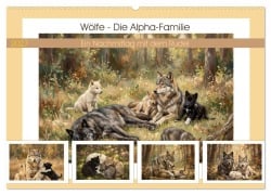 Cover-Bild zum Titel 'Wölfe - Die Alpha-Familie (Wandkalender 2027 DIN A2 quer), CALVENDO Monatskalender' von 'Liam Blue'