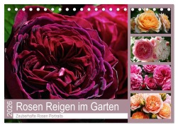 Cover-Bild zum Titel 'Rosen Reigen im Garten (Tischkalender 2026 DIN A5 quer), CALVENDO Monatskalender' von 'Martina Cross'