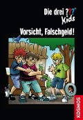 Cover-Bild zum Titel 'Die drei ??? Kids: Vorsicht, Falschgeld! (drei Fragezeichen Kids)' von 'Boris Pfeiffer'