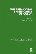 Cover-Bild zum Titel 'The Behavioral Significance of Color' von ''