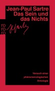 Cover-Bild zum Titel 'Das Sein und das Nichts' von 'Jean-Paul Sartre'