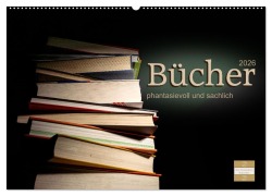 Bücher phantasievoll und sachlich (Wandkalender 2026 DIN A2 quer), CALVENDO Monatskalender - Christiane Calmbacher