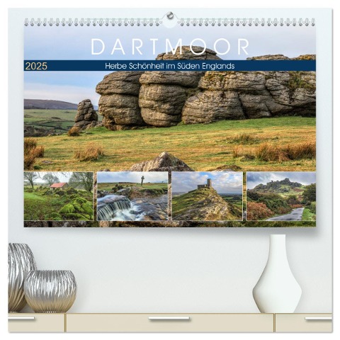 Dartmoor, herbe Schönheit im Süden Englands (hochwertiger Premium Wandkalender 2025 DIN A2 quer), Kunstdruck in Hochglanz - Joana Kruse