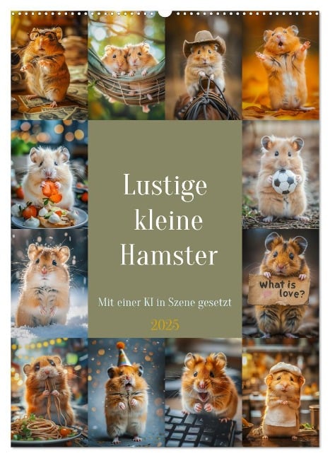 Lustige kleine Hamster (Wandkalender 2025 DIN A2 hoch), CALVENDO Monatskalender - Steffen Gierok-Latniak