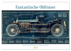 Fantastische Oldtimer (Wandkalender 2026 DIN A2 quer), CALVENDO Monatskalender - 