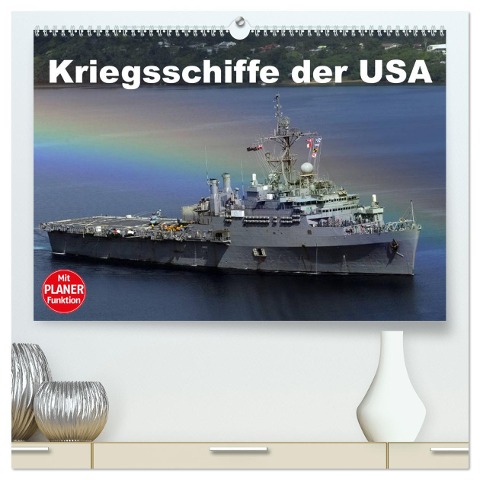 Kriegsschiffe der USA (hochwertiger Premium Wandkalender 2025 DIN A2 quer), Kunstdruck in Hochglanz - Elisabeth Stanzer