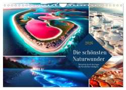 Cover-Bild zum Titel 'Die schönsten Naturwunder - Betrachtet durch die Augen der KI (Wandkalender 2026 DIN A4 quer), CALVENDO Monatskalender' von 'Marco Warstat'