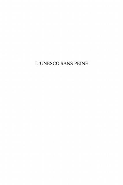 L'Unesco sans peine - Courrier Yves