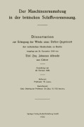 Cover-Bild zum Titel 'Der Maschinenraumabzug in der britischen Schiffsvermessung' von 'Johannes Albrecht'
