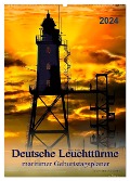 Deutsche Leuchttürme - maritimer Geburtstagsplaner (Wandkalender 2024 DIN A2 hoch), CALVENDO Monatskalender - Peter Roder