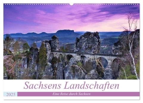 Sachsens Landschaften (Wandkalender 2025 DIN A2 quer), CALVENDO Monatskalender - Mario Koch Fotografie
