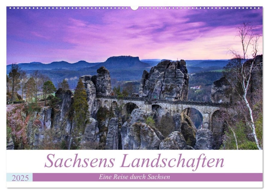 Sachsens Landschaften (Wandkalender 2025 DIN A2 quer), CALVENDO Monatskalender - Mario Koch Fotografie