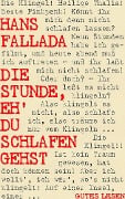 Cover-Bild zum Titel 'Die Stunde, eh' du schlafen gehst' von 'Hans Fallada'