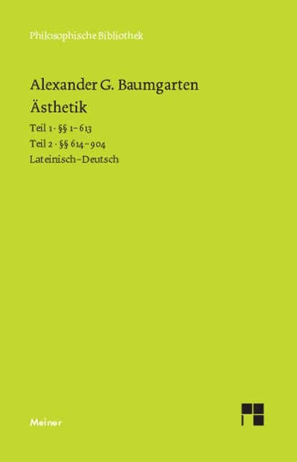 Ästhetik - Alexander Gottlieb Baumgarten