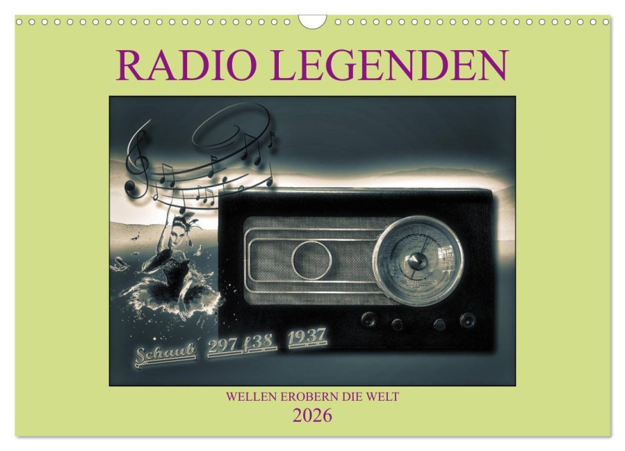 RADIO LEGENDEN (Wandkalender 2026 DIN A3 quer), CALVENDO Monatskalender - W. W. Voßen Herzog von Laar am Rhein