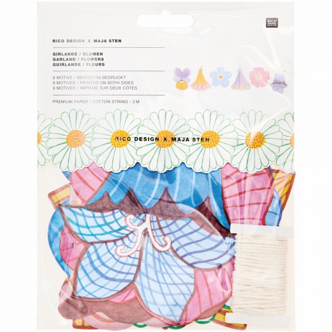Girlanden Midsommar Magic, Blumen FSC MIX, 3 m - 