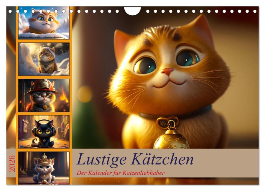 Lustige Kätzchen (Wandkalender 2026 DIN A4 quer), CALVENDO Monatskalender - Dirk Meutzner